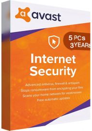 Avast Internet Security 5 PCs 3 Years