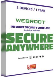 Webroot SecureAnywhere Internet Security Complete - 5 Devices - 1 Year